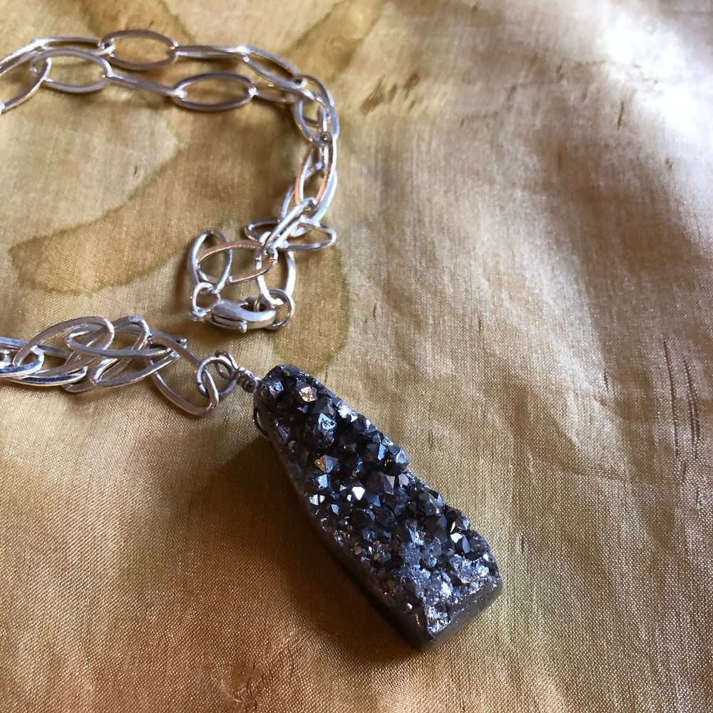 Chunky Druzy statement necklace